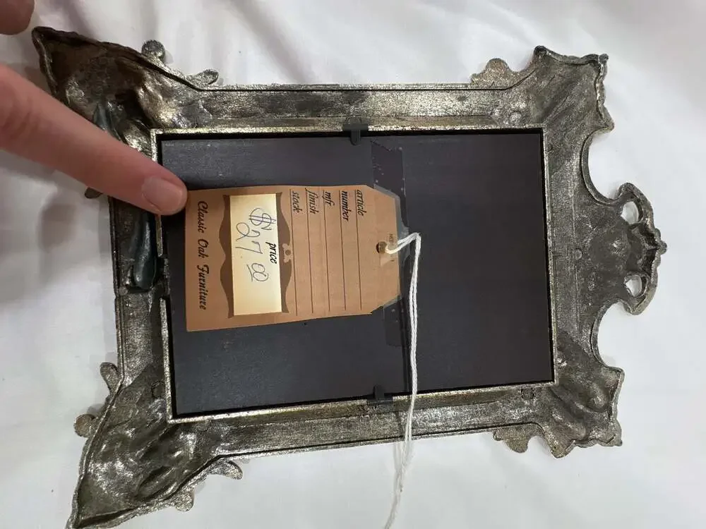 Vintage 5x7 Ornate Baroque Style Metal Picture Frame  Unbranded